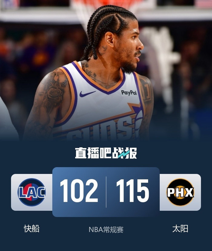 太阳击败快船，客场豪取胜利