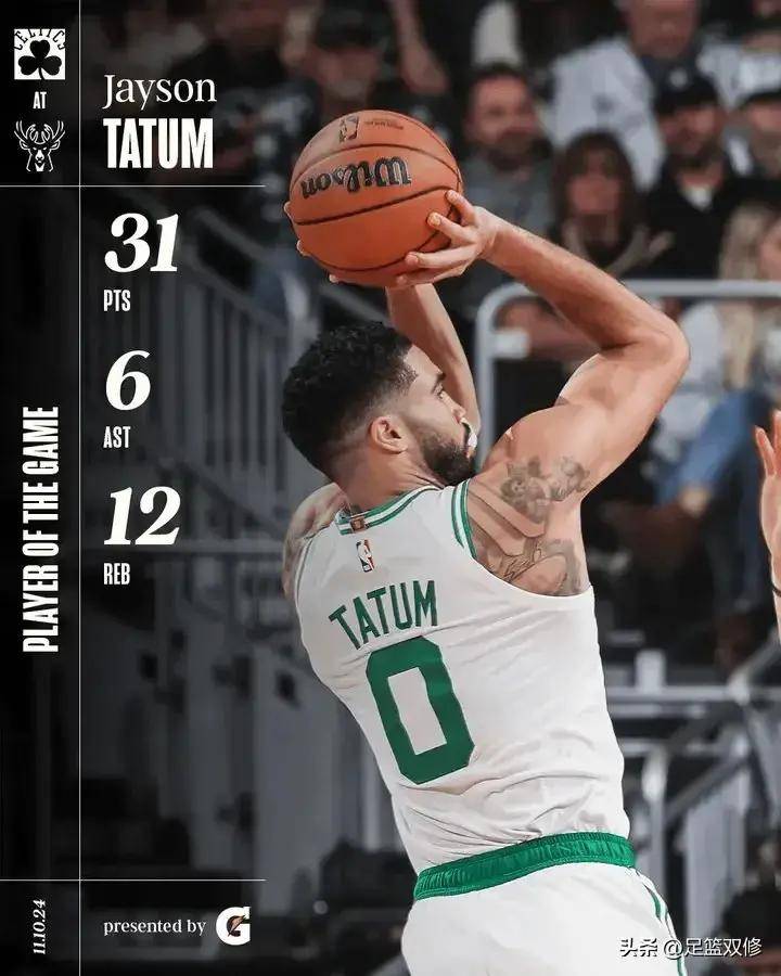 广东队完胜凯尔特人，字母哥刷新纪录